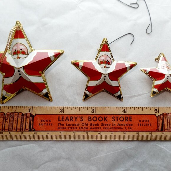Metal Santa Star Tree Ornaments 13 PC - Picture 7 of 8